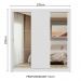 Guarda-Roupa Casal 3 Portas de Correr com Espelhos Branco Nobre Madesa