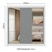 Guarda-Roupa Casal 3 Portas de Correr com Espelhos Branco/Cinza Nobre Madesa