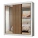 Guarda-Roupa Casal 3 Portas de Correr com Espelhos Branco/Rustic Nobre Madesa