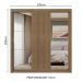 Guarda-Roupa Casal 3 Portas de Correr com Espelhos Rustic Nobre Madesa