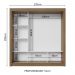 Guarda-Roupa Casal 3 Portas de Correr com Espelhos Rustic/Branco Nobre Madesa