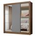 Guarda-Roupa Casal 3 Portas de Correr com Espelhos Rustic/Cinza Nobre Madesa