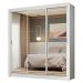 Guarda-Roupa Casal 3 Portas de Correr de Espelho Branco Nobre Madesa