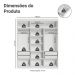 Guarda-Roupa Casal 6 Portas Batentes Branco/Branco/Preto Saturno Madesa