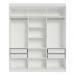 Guarda-Roupa Casal 6 Portas Batentes Branco/Branco/Preto Saturno Madesa
