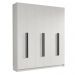 Guarda-Roupa Casal 6 Portas Batentes Branco/Branco/Preto Venus Madesa