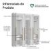Guarda-Roupa Casal 6 Portas Batentes Branco/Branco/Rustic Netuno Madesa
