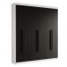 Guarda-Roupa Casal 6 Portas Batentes Branco/Preto/Preto Venus Madesa