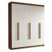 Guarda-Roupa Casal 6 Portas Batentes Rustic/Branco/Rustic Saturno Madesa