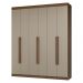 Guarda-Roupa Casal 6 Portas Batentes Rustic/Crema/Rustic Netuno Madesa