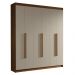Guarda-Roupa Casal 6 Portas Batentes Rustic/Crema/Rustic Venus Madesa
