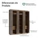 Guarda-Roupa Casal 6 Portas Batentes Rustic/Crema/Rustic Venus Madesa