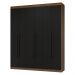 Guarda-Roupa Casal 6 Portas Batentes Rustic/Preto/Preto Netuno Madesa