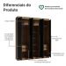 Guarda-Roupa Casal 6 Portas Batentes Rustic/Preto/Preto Saturno Madesa