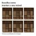 Guarda-Roupa Casal 6 Portas Batentes Rustic/Preto/Preto Saturno Madesa