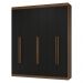Guarda-Roupa Casal 6 Portas Batentes Rustic/Preto/Rustic Netuno Madesa
