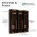Guarda-Roupa Casal 6 Portas Batentes Rustic/Preto/Rustic Netuno Madesa