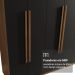 Guarda-Roupa Casal 6 Portas Batentes Rustic/Preto/Rustic Netuno Madesa