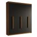 Guarda-Roupa Casal 6 Portas Batentes Rustic/Preto/Rustic Saturno Madesa