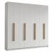 Guarda-Roupa Casal 8 Portas Batentes Branco/Branco/Rustic Saturno Madesa
