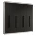 Guarda-Roupa Casal 8 Portas Batentes Branco/Preto/Preto Venus Madesa
