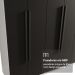 Guarda-Roupa Casal 8 Portas Batentes Branco/Preto/Preto Venus Madesa