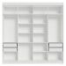 Guarda-Roupa Casal 8 Portas Batentes Branco/Preto/Preto Venus Madesa