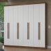 Guarda-Roupa Casal 8 Portas Batentes Rustic/Branco/Rustic Netuno Madesa