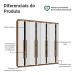 Guarda-Roupa Casal 8 Portas Batentes Rustic/Branco/Rustic Venus Madesa