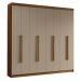 Guarda-Roupa Casal 8 Portas Batentes Rustic/Crema/Rustic Saturno Madesa