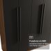 Guarda-Roupa Casal 8 Portas Batentes Rustic/Preto/Preto Venus Madesa