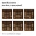 Guarda-Roupa Casal 8 Portas Batentes com Espelho Rustic/Branco/Rustic Netuno Madesa