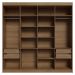 Guarda-Roupa Casal 8 Portas Batentes com Espelho Rustic/Branco/Rustic Netuno Madesa