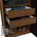 Guarda-Roupa Casal 8 Portas Batentes com Espelho Rustic/Preto/Preto Saturno Madesa