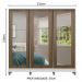 Guarda-Roupa Casal Madesa 100% MDF Eros 3 Portas de Correr de Espelho com Pés - Branco/Rustic