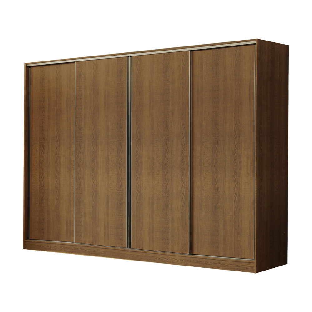 Guarda-Roupa Casal Madesa Apolo 4 Portas de Correr - Rustic