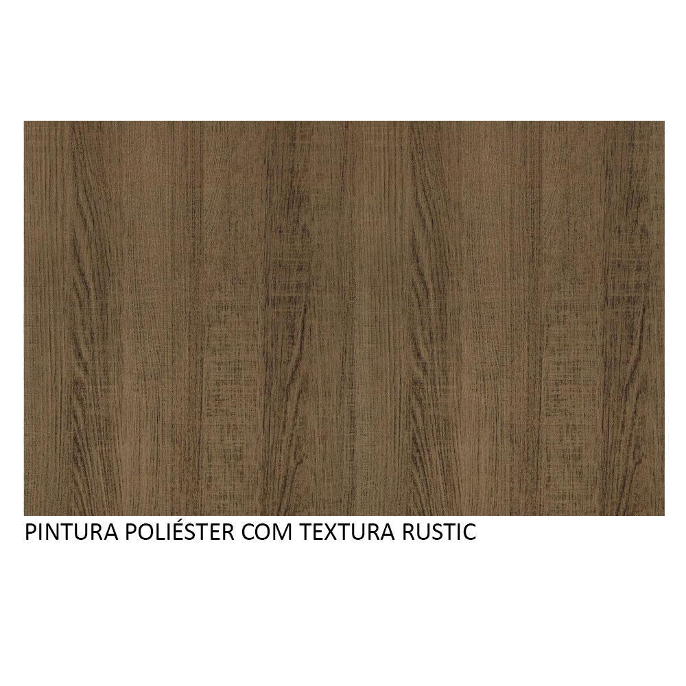 Guarda-Roupa Casal Madesa Apolo 4 Portas de Correr com Espelho - Rustic