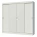 Guarda-Roupa Casal Madesa Austin 4 Portas de Correr 3 Gavetas - Branco