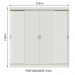 Guarda-Roupa Casal Madesa Austin 4 Portas de Correr 3 Gavetas - Branco