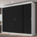 Guarda-Roupa Casal Madesa Austin 4 Portas de Correr 3 Gavetas - Branco/Preto