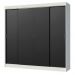 Guarda-Roupa Casal Madesa Austin 4 Portas de Correr 3 Gavetas - Branco/Preto