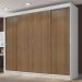 Guarda-Roupa Casal Madesa Austin 4 Portas de Correr 3 Gavetas - Branco/Rustic