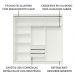 Guarda-Roupa Casal Madesa Austin 4 Portas de Correr 3 Gavetas - Branco/Rustic