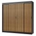 Guarda-Roupa Casal Madesa Austin 4 Portas de Correr 3 Gavetas - Preto/Rustic