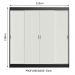 Guarda-Roupa Casal Madesa Austin 4 Portas de Correr 3 Gavetas