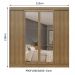 Guarda-Roupa Casal Madesa Austin 4 Portas de Correr com Espelhos 3 Gavetas - Rustic