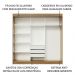 Guarda-Roupa Casal Madesa Austin 4 Portas de Correr com Espelhos 3 Gavetas - Rustic
