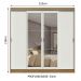 Guarda-Roupa Casal Madesa Austin 4 Portas de Correr com Espelhos 3 Gavetas - Rustic/Branco
