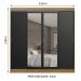 Guarda-Roupa Casal Madesa Austin 4 Portas de Correr com Espelhos 3 Gavetas - Rustic/Preto