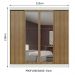 Guarda-Roupa Casal Madesa Austin 4 Portas de Correr com Espelhos 3 Gavetas